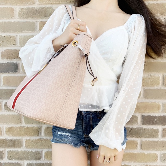 Michael Kors large drawstring tote pink - Picture 3 of 4